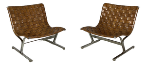 Italian Modern PLR 1 Liar Chairs by Ross Littell for ICF, 1960s, Set of 2