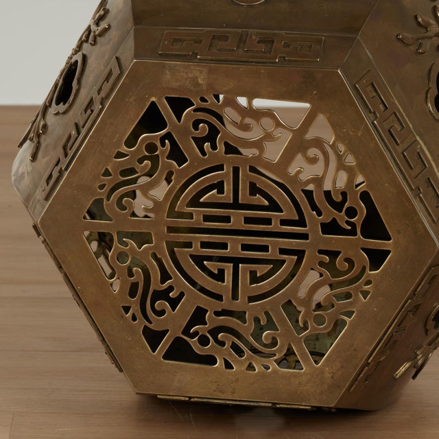 Pair of Vintage Chinese Brass Garden Seats For Sale - Image 13 of 14