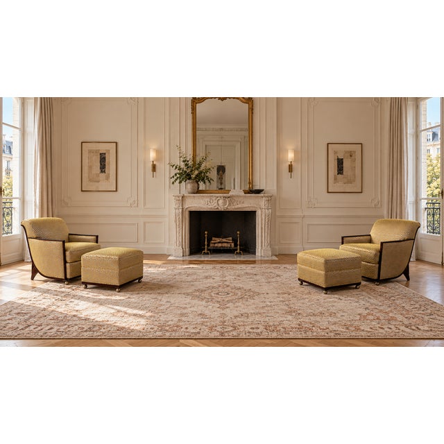 2000 - 2009 Set of Sculptural Lounge Chair and Ottomans by Jean-Rémy Couradette, France, 2003 For Sale - Image 5 of 7