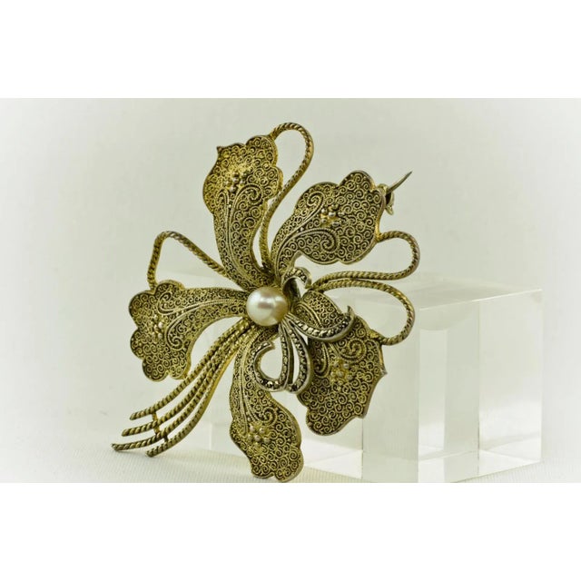 1930s Large Flower Brooch by Theodor Fahrner, Germany, 1935 For Sale - Image 5 of 7