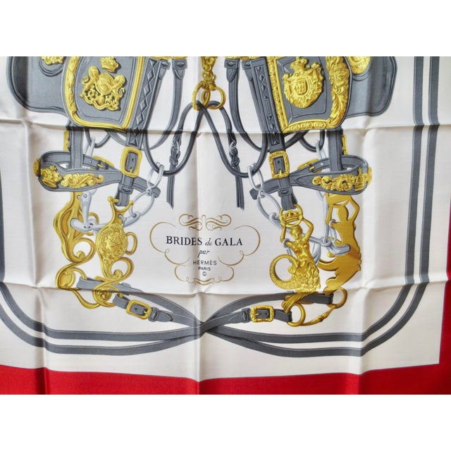 1950s Hermes Silk Scarf "Brides De Gala " 1957 For Sale - Image 5 of 6