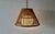Tan Vintage Handwoven Bamboo Rattan Pendant Swag Style Lamps-a Pair For Sale - Image 8 of 13