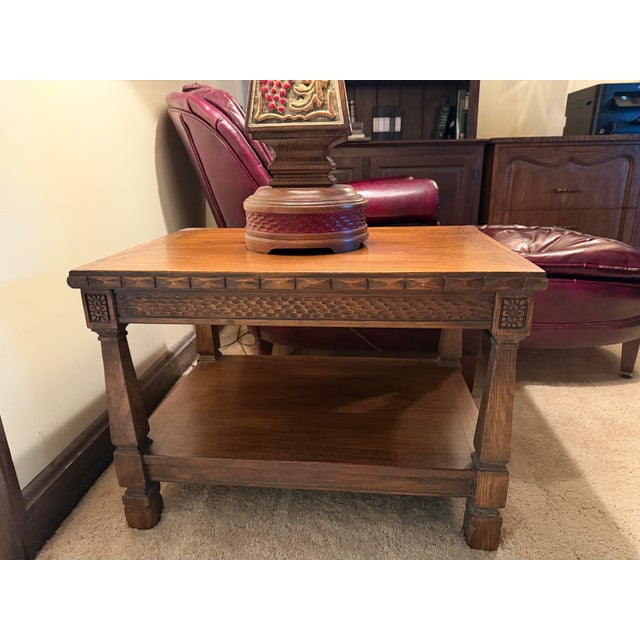 Beautiful crafted two-tier end table form the legendary Viking Oak Collection by Romweber. Item purchased in the early...