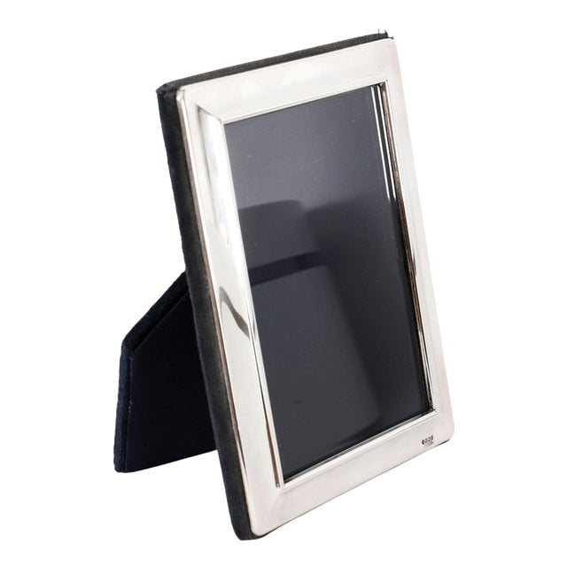 Vintage Sterling Silver Rectangular Portrait Photo Frame attributed to Carrs, 1990s For Sale