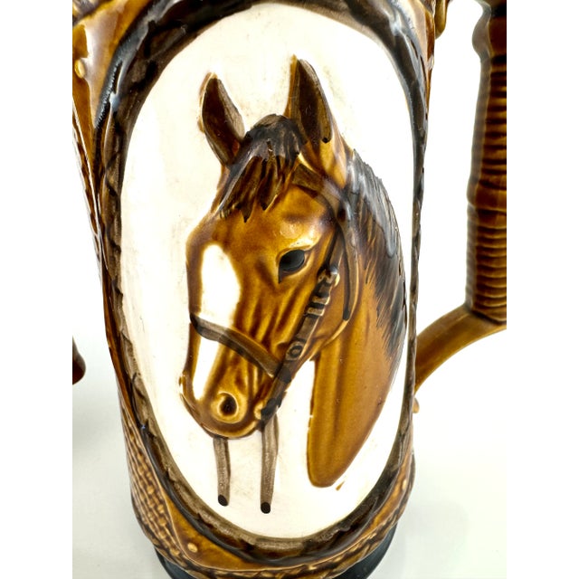 This pair of mid-century hand-painted horse mugs by Knobler, made in Japan, showcases exceptional craftsmanship. Each mug...