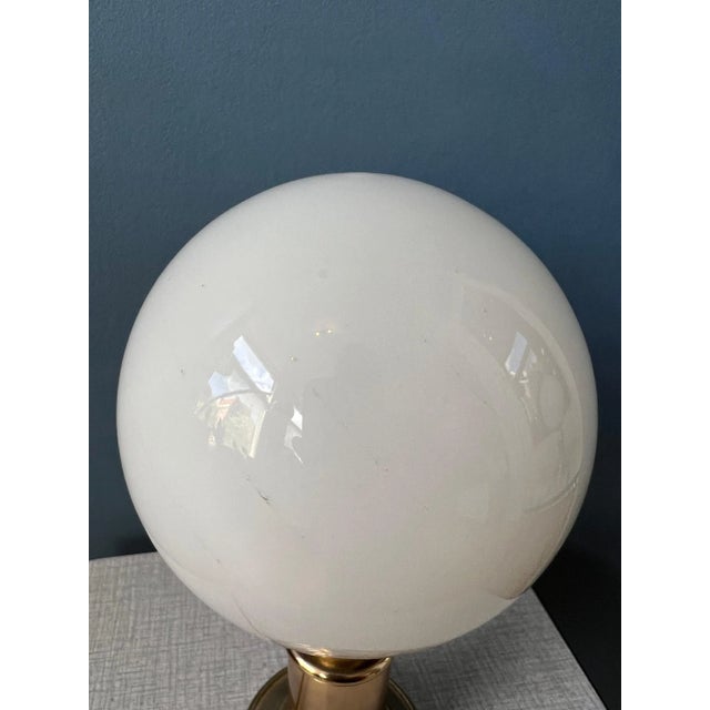 Mid-Century Hollywood Regency Table Lamps in Golden Opaline Glass,1970s, Set of 2 For Sale - Image 10 of 11