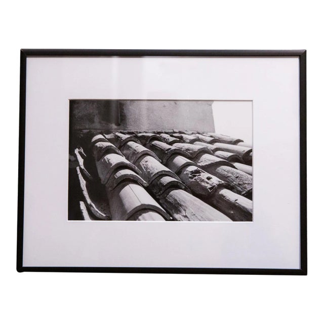 The Terracotta Framed Roof Black and White Photograph For Sale