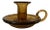 Vintage Amber Glass Candle Holder For Sale