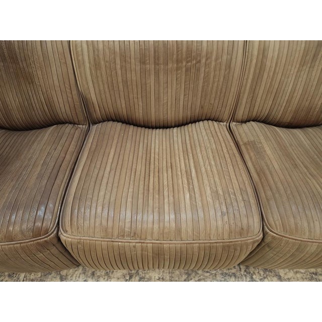 3-Seater Sofa, 2-Seater Sofa, Lounge Chair and Pouf in Leather by Ernst Lüthy for de Sede, Set of 4 For Sale - Image 10 of 18