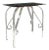 Bent Lucite Legs Black Smoked Glass Top Side End Table For Sale