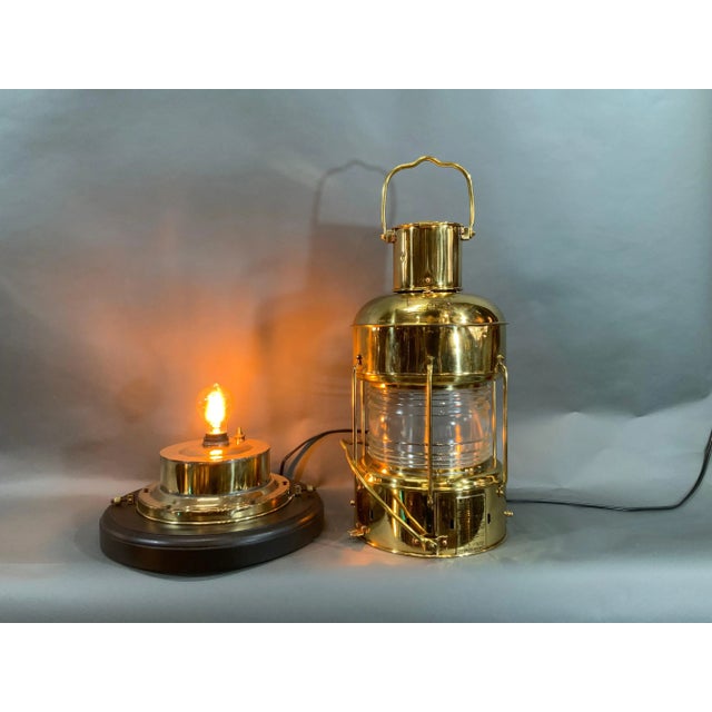 Solid Brass Ship’s Anchor Lantern For Sale - Image 11 of 11