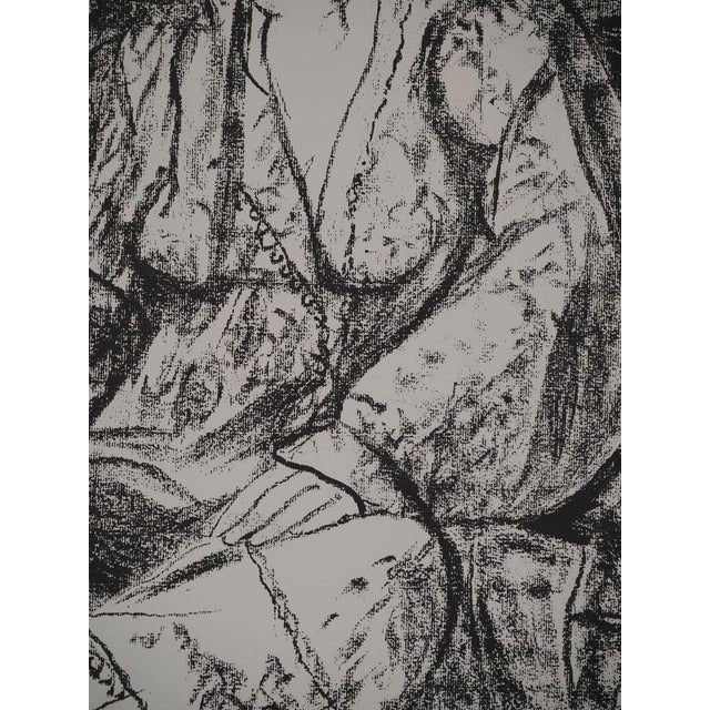 Leopoldo Presas, Romantic Young Woman, Lithograph For Sale - Image 6 of 7