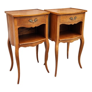 Vintage French Provincial Style Nightstands-A Pair For Sale