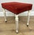 Vintage French Stool in Fabric For Sale - Image 3 of 11