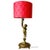 Vintage Hollywood Regency Cherub Table Lamp with Pink Geometric Shade, 1960s For Sale - Image 11 of 11