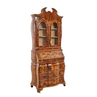 Vintage Brown Wood Cabinet For Sale