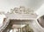 19th Century English Antique Ornate Carved White Display Cabinet With Curved Glass For Sale - Image 4 of 8