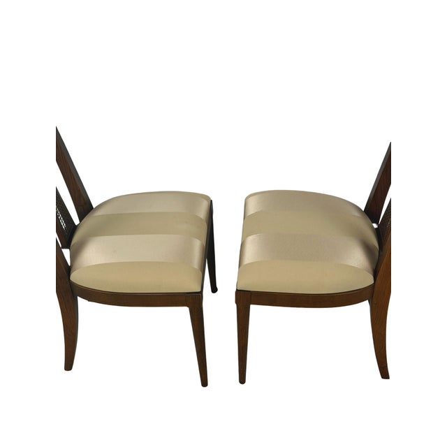 Pair of Vintage Mid-Century Modern High-Back Cane Dining Chairs, Stamped Denmark For Sale - Image 13 of 18