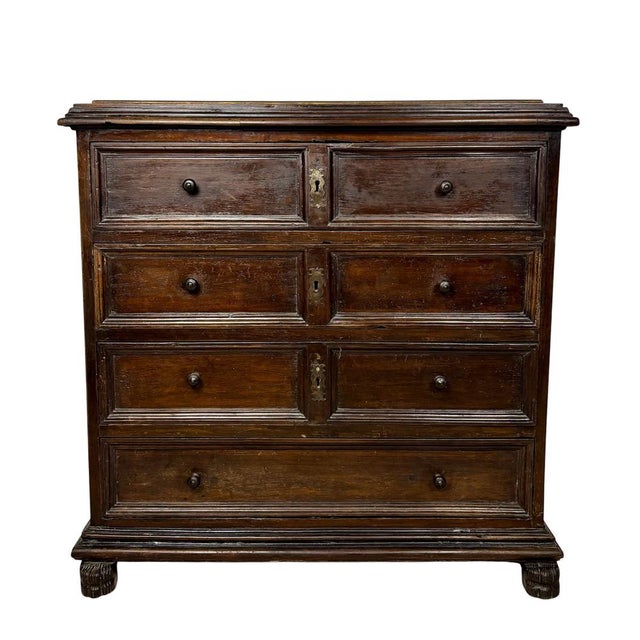 Spanish Baroque Oak Chest of Drawers, 1880 For Sale - Image 14 of 14