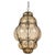Large Mouth-Blown Murano Amber Glass and Iron Lantern Pendant Light from Seguso, Italy, 1940 For Sale - Image 18 of 18
