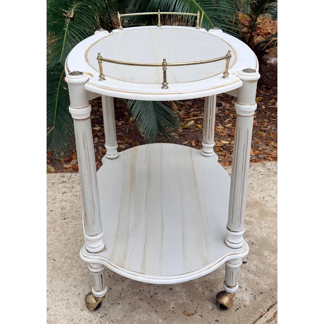 Vintage Gustavian Style Bar Cart For Sale - Image 4 of 10