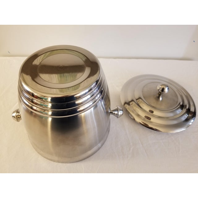 Metal Lenox Tuscany Classics Stainless Steel Ice Bucket For Sale - Image 7 of 8