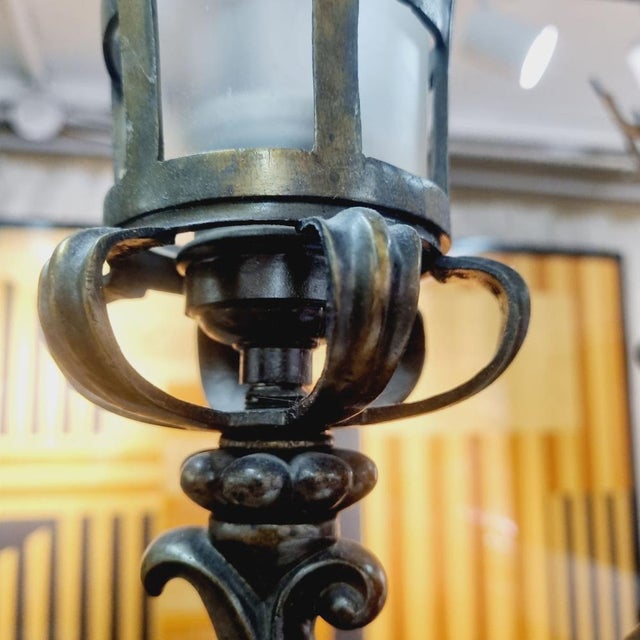 Antique Flemish Bronze Chandelier, 1920s For Sale - Image 12 of 13