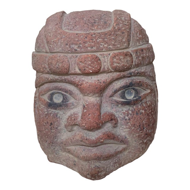 Mid 20th Century Vintage Olmec Head For Sale