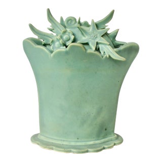 Vintage Terra Cotta Art Deco Flower Pot. Circa 30s-40s For Sale