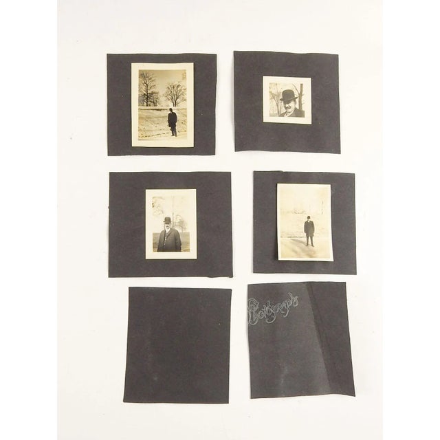 Circa 1910 set of 10 snapshots of the same man wearing his favorite bowler hat. Pick your favorites and display in a...