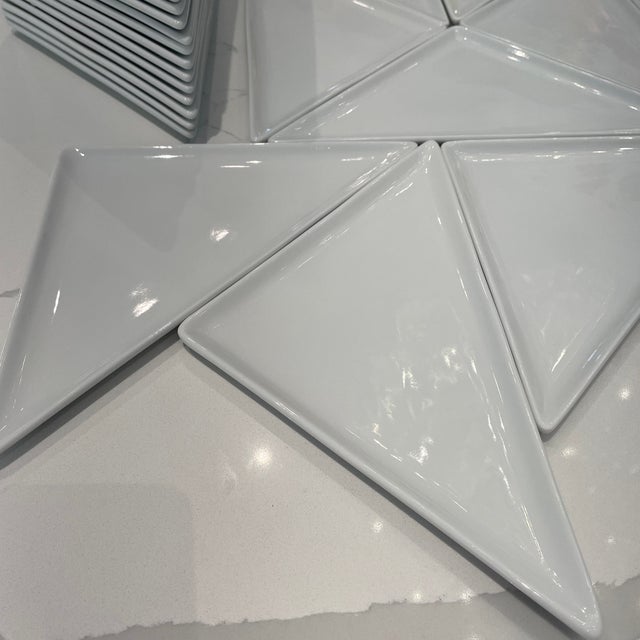 Set of 33 Triangle Plates for Appetizers or Mezze or Charcuterie For Sale - Image 4 of 6