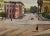 Original Galina Karmatskaya St. Petersburg Square Pen and Watercolor Painting, Matted For Sale - Image 10 of 12