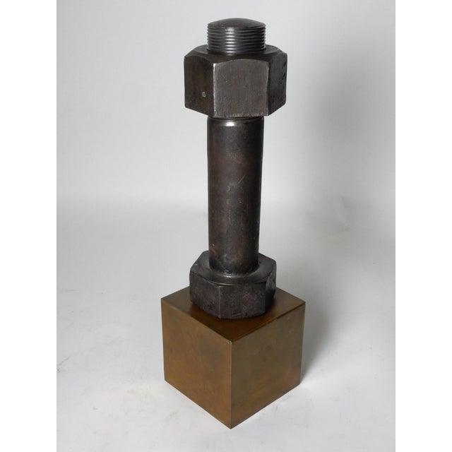 Architectural Nut & Bolt Sculpture Industrial Bauhaus Iron Art For Sale In Las Vegas - Image 6 of 6