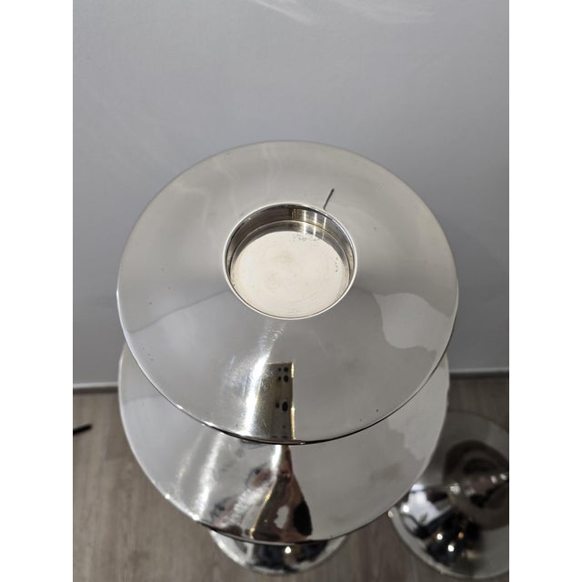 Large Fink Design Candlesticks, Set of 2 For Sale - Image 5 of 11