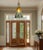Large Art Glass Fazzoletto Green Amber Cherub Pendant Light For Sale - Image 15 of 18