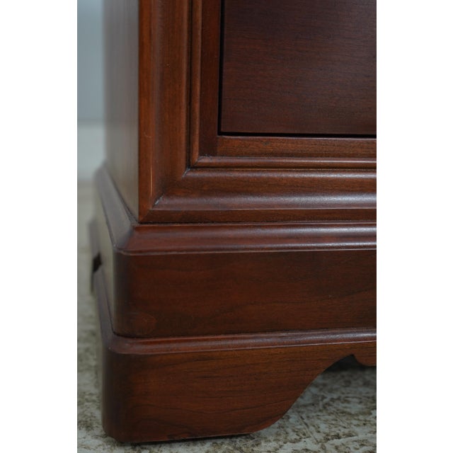 Pair Stickley Cherry 3 Drawer Marseilles Nightstands For Sale - Image 15 of 18