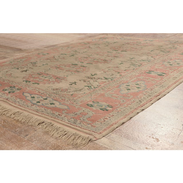 Beige Vintage Turkish Oushak Rug, 06'02 X 08'05 For Sale - Image 8 of 10