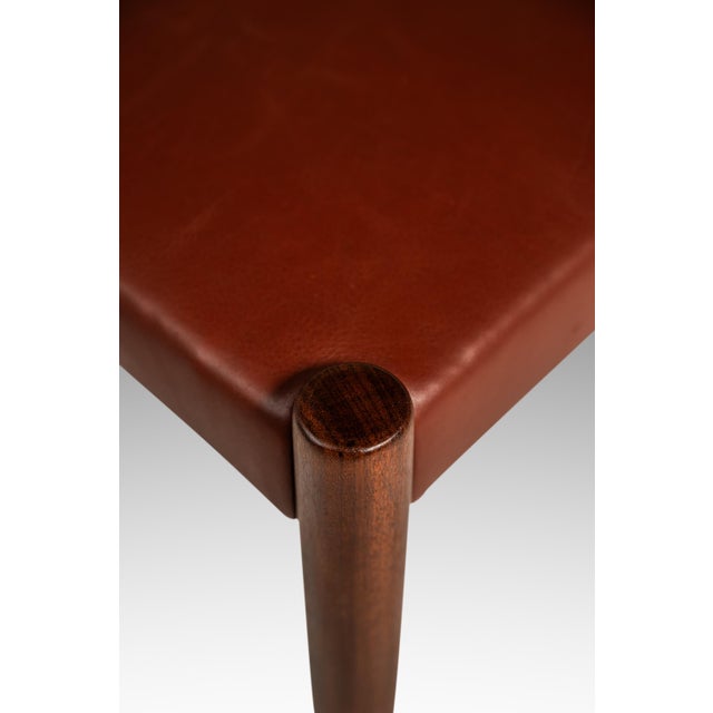 Mid-Century Danish Modern Side / Dining Chair in Teak & Leather Attributed to Poul Volther for Frem Røjle, Denmark, C. 1970s For Sale - Image 18 of 18