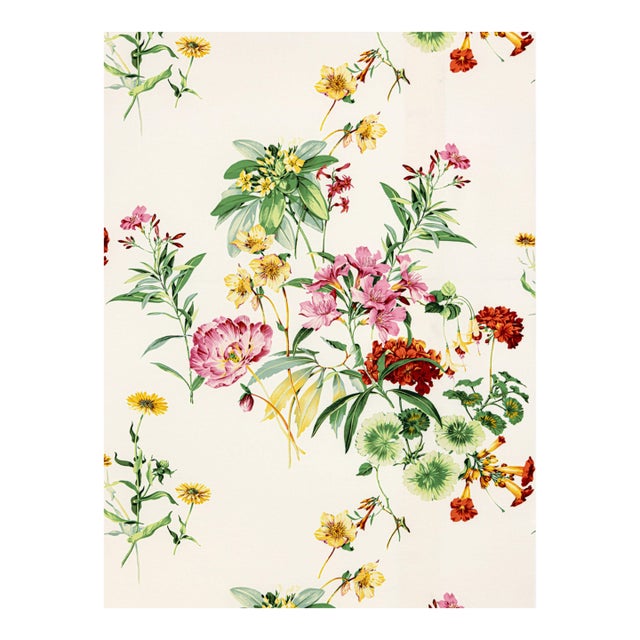 The House of Scalamandré Parfumerie Fabric, Pink Multi For Sale