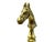 Rustic Mid 20th Century Solid Gold Brass Horse Head Handle Bottle Opener For Sale - Image 3 of 4