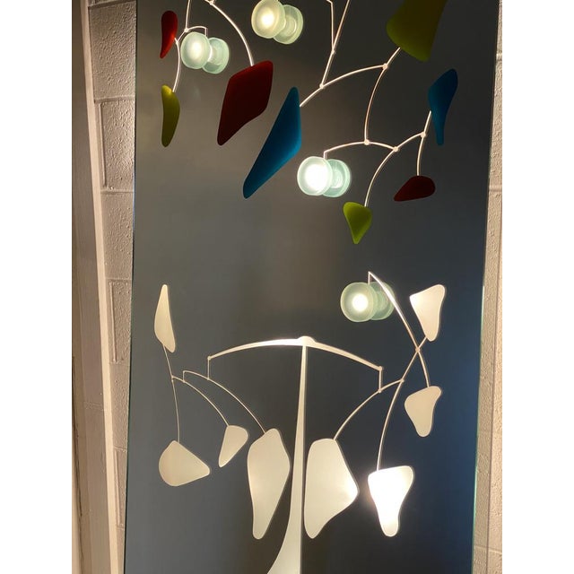 Glass Backlit Mirror Coat Rack, 1980s For Sale - Image 7 of 18