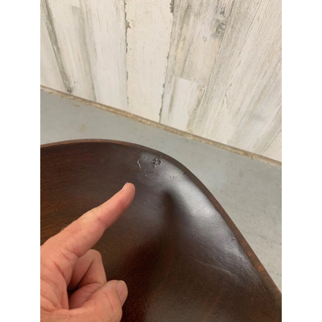 Wood Sculpted Mahogany Tripod Theben Stool After Adolf Loos For Sale - Image 7 of 11