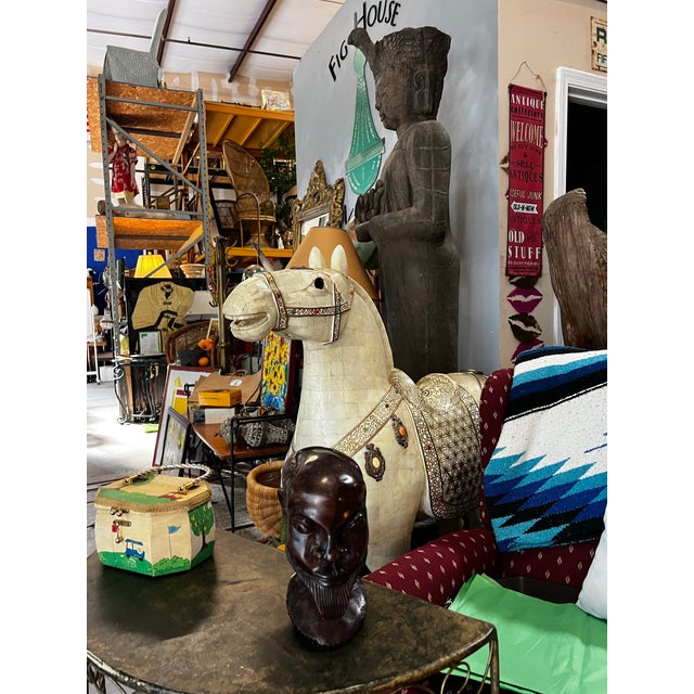 Hand Carved Wooden Figurative Sculpture For Sale - Image 4 of 8