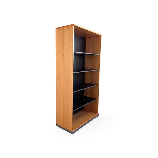 Mid-Century Modern Mid-Century Metal and Wood Bookcase from Steelcase For Sale - Image 3 of 10