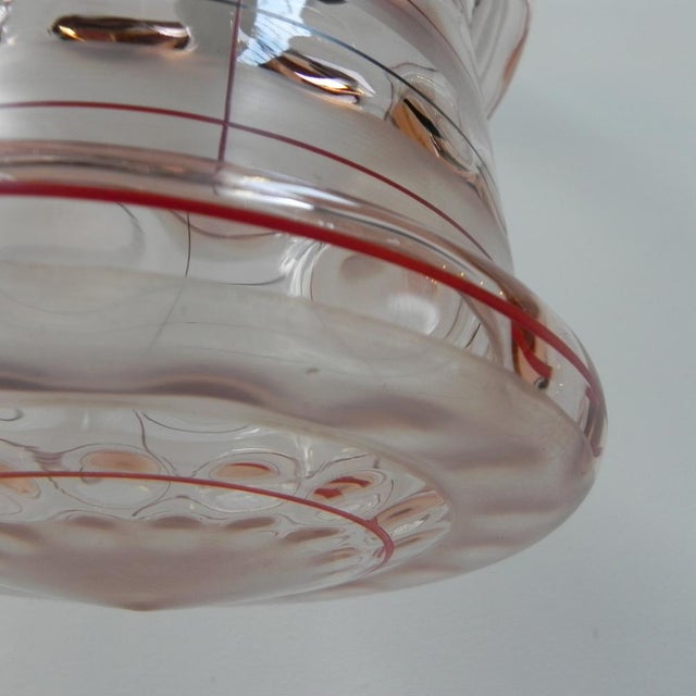 Art Deco Hanging Lamp with Pink Glass Shade For Sale - Image 16 of 18
