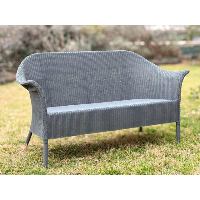 English Wicker Garden Settee Bench or Seat by Lloyd Loom For Sale - Image 11 of 11