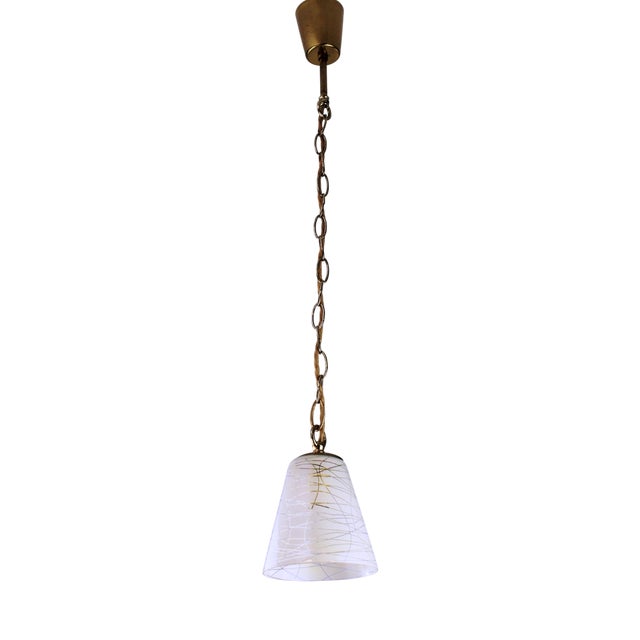 Austrian Glass Pendant Light, 1950 For Sale