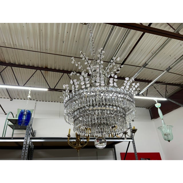 1940s French Maison Baguès Attributed Crystal Chandelier For Sale - Image 12 of 12