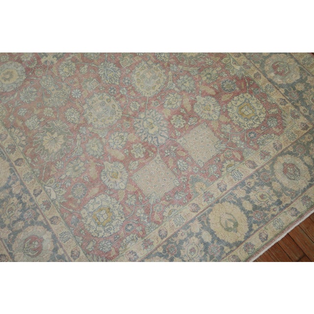 Vintage Zabihi Collection Blush Raspberry Pink Persian Tabriz Rug - 5'9" x 8'4" For Sale - Image 4 of 8