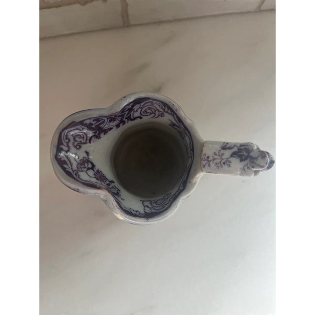 Mid 19th Century Purple Staffordshire Transferware Creamer Small Pitcher For Sale In Boston - Image 6 of 7